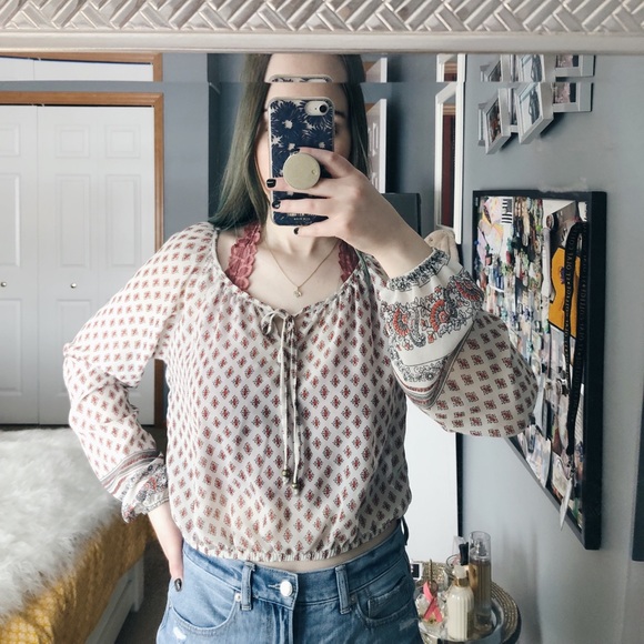 Pacsun Long Sleeve Sheer Blouse - Picture 4 of 6